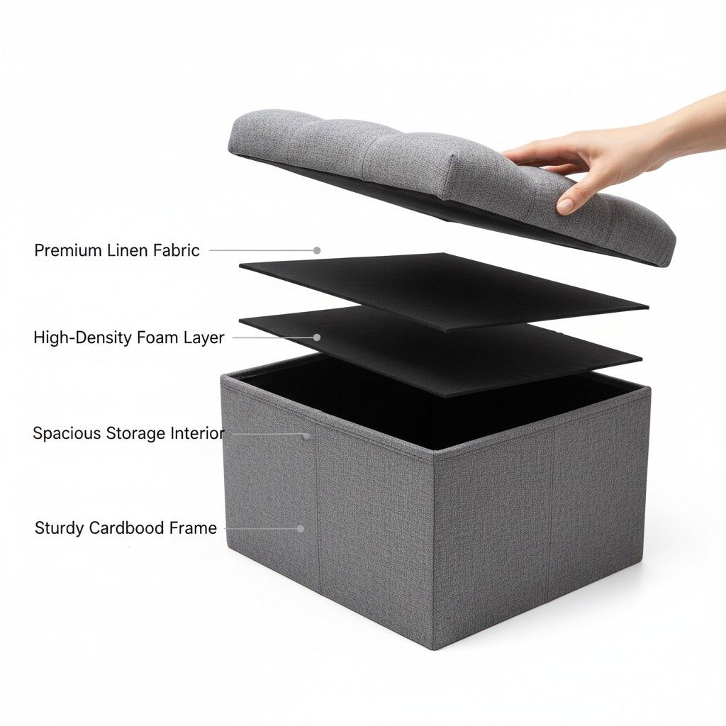 HideNSeat Ottoman    50%OFF 😲